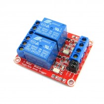 2CH Isolated Optocoupler Driver High Low Level Trigger Relay Module 24V DC