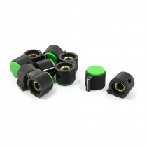 10 Pcs Green 19mm Top 6mm Dia Split Shaft Rotary Potentiometer Knobs