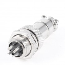 GX12-4 4Pin Male 12mm Screw Mounting Cable Connector Aviation Plug