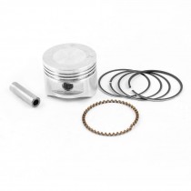 Silver Tone 8mm Pin Bore Dia Aluminum Alloy Air Compressor Piston Ring Set