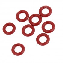 8 Pcs Replacing 11mm External Dia Soft Rubber O Rings Seals Red