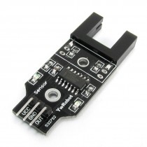 Black 3Pins 3mm Hole Dia Mini Motor Speed Sensor Module 5V