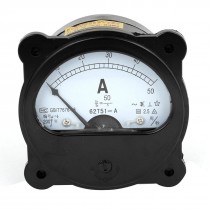 AC/DC 0-50A Fine Tuning Dial Panel Analog Ampere Meter Amperemeter