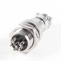 GX12-6 6Pin Male 12mm Screw Mounting Cable Connector Aviation Plug