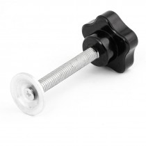 Plastic Head M8 x 50mm Male Thread Clamping Star Knob Grip Silver Tone