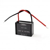 CBB61 AC 400V 3uF 5% 2-Wire Polypropylene Film Motor Run Capacitor