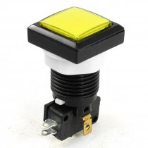Game Machine Yellow Pilot Lamp Momentary 5P Square Button Micro Switch SPDT