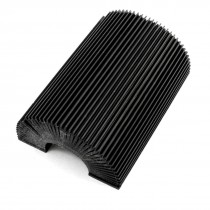 100 x 10 x 2cm Foldable Accordion Dust Cover Protector Black for CNC Machine