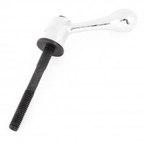 Milling Machine 3mm Male Thread Lever Handle Adjustable Knob Black Silver Tone