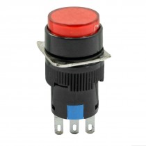 AC 250V 3A 1NO 1NC Momentary Red Round Button Pushbutton Switch