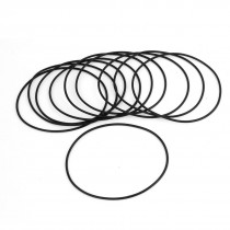 10 Pcs 100mm Outside Diameter 2mm Thickness Soft Rubber O Rings Seals Black