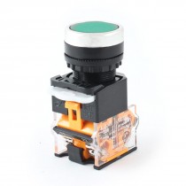 Green Sign Latching 1NO 1NC DPST 400V 10A Emergency Stop Push Button Switch