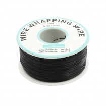 200M 30AWG Tin Plated Copper Wire Insulation Test Wrapping Cable Roll Black
