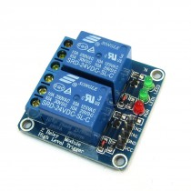 DC 24V 2 Channels High Level Relay Module Expansion Board for DIY MCU