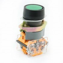 Ith DPST NO+NC Lamp Momentary Push Button Switch Green 660V Ui 10Amp