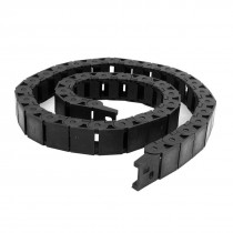 Plastic Open 15mm x 20mm Wire Carrier Drag Chain Nested Black 106cm