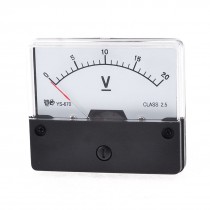 YS-670 DC 0-20V Rectangle Voltage Gauge Analog Voltmeter Meter