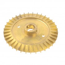 Water Pump Part Double Side 80mm 3.15" Diameter Gold Tone Brass Impeller