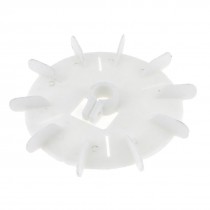 Replacement White Plastic Inner Dia 2cm 10 Impeller Motor Fan Blade