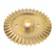 Water Pump Parts Double Side 65mm Diameter Gold Tone Brass Impeller