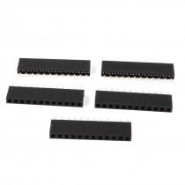 5Pcs Single Row 2.54mm Pitch 12 Pin Straight Female Header Socket