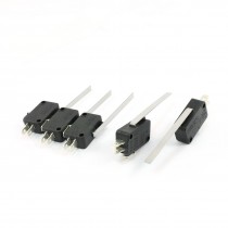 15A 250V/125VAC Long Hinge Lever SPDT Momentary Micro Switches 5 Pieces