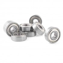 10 Pcs 8mm x 22mm x 7mm Metal Sealed Single Row Deep Groove Ball Bearing 608