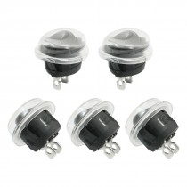 6A/4A 250VAC 10A 125VAC SPST I/O 2 Position Snap In Rocker Switch w Cover 5Pcs