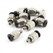 M5 Thread to 4mm Hole Tube Air Pneumatic Push in Quick Connector Jointer 10 Pcs