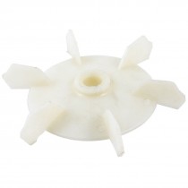 Y80 Replacement Beige Plastic Inner Dia 1.5cm Six Impeller Motor Fan Blade