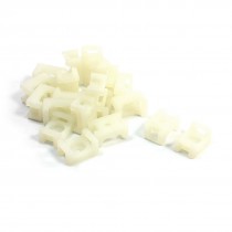 20 Pieces 5mm Width Wire Cable Tie Holder White Plastic Mounting