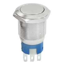 250V/220VAC 5A 1NO 1NC 3Pins 19mm Mount Dia Locking Push Button Switch