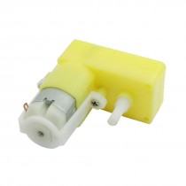 T Design Yellow Housing Biaxial Shaft DC3V 50RPM 110mA Geared Motor