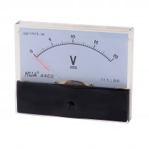 Class 1.5 Accuracy Plastic Casing Analog Voltmeter Gauge DC 0-20V