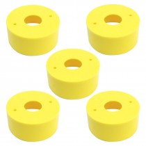 5pcs 22mm Cutout 67x30mm Yellow Round Protective Case for Push Switch Button