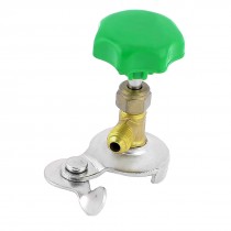 Green Cap Refrigerant Brass 1/4" PT Outlet Threaded R12 Can Tap Valve Opener