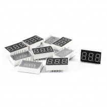 10 Pcs 23mm x 14mm Common Cathode 3 Bit 0.39" Red LED Display Digital Tube