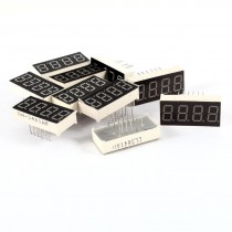 10 Pcs 30mm x 15mm Common Cathode 4 Bit 0.36" Red LED Display Digital Tube
