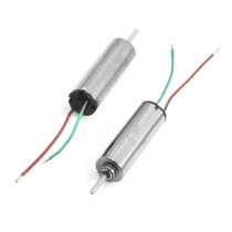 2pcs RC Airplane Model Spare Part 2-Terminals DC Motor 3.7V 66000RPM