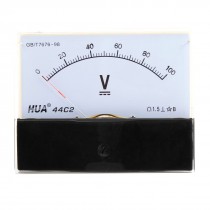 44C2 DC 0-100V Analog Voltmeter Pointer Panel Voltage Meter Class 1.5