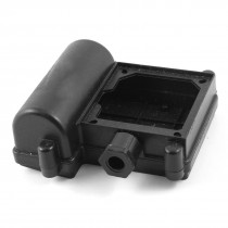 Black Plastic Shell Electric Circuit Connect Junction Box 12cm x 11.5cm