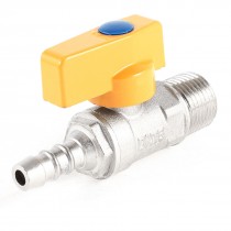 20mm Male Threaded to 9mm Hose Tail Straight Connector Adapter Gas Ball Valve