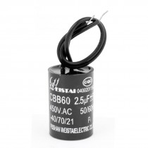 Polypropylene Film AC Motor Capacitor 2.5uF 450V CBB60 5% Tolerance