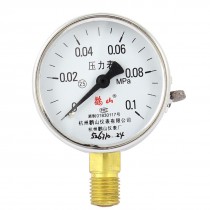 13.5mm Thread Dia 0.1Mpa Air Compressor Fittings Pressure Gauge