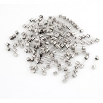 Truck Car Motorcycle 15A Glass Tube Silver Tone AGU Fuse 100 Pcs