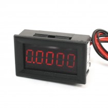 DC0-3A 4Wires Red LED Display Current Tester Panel Mount Ammeter
