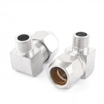 2 Pcs 1 8" PT Male to 10mm Swivel Elbow Quick Coupler Air Fitting Connector