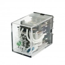 Green LED Light DC 12V Coil 4PDT 4NO 4NC Electromagnetic Relay