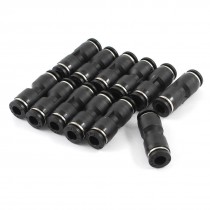 Air Piping 2 Ways 6mm to 6mm Straight Coupler Tube Quick Joint Fittings 12 Pcs