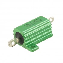 Green 10 Watt 15 Ohm 5% Aluminum Shell Wire Wound Resistor